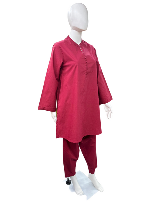 Maroon Co-Ord set with Bell sleeves