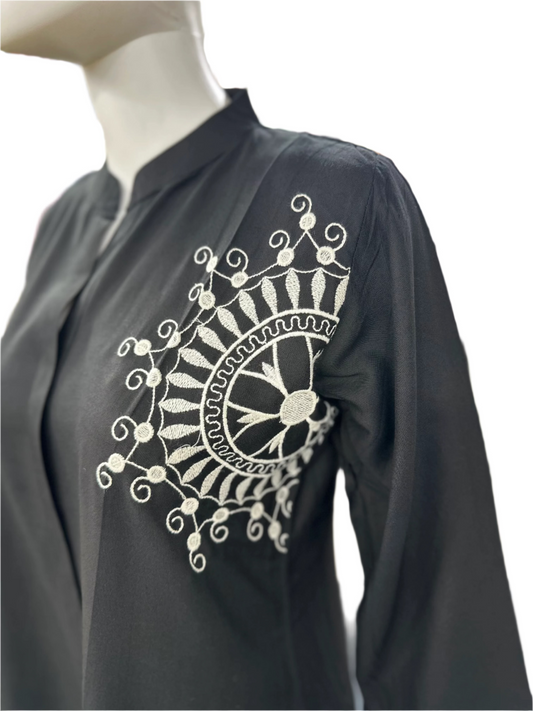 Slub Cotton Co-Ord set - Black