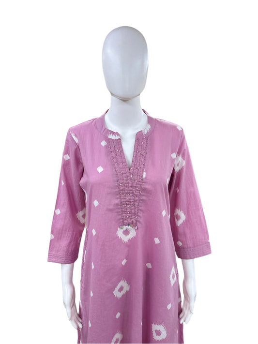 Cotton - 2 piece A-line w Palazzo - Baby Pink