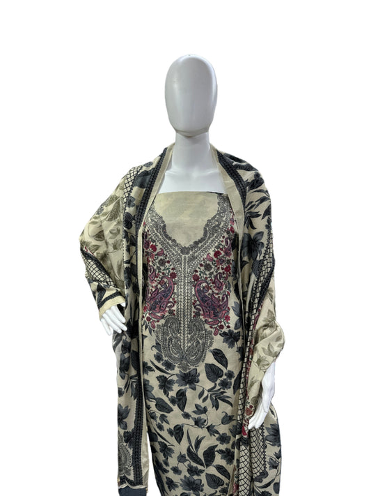 Un-Stitched - Muslin - Floral Print