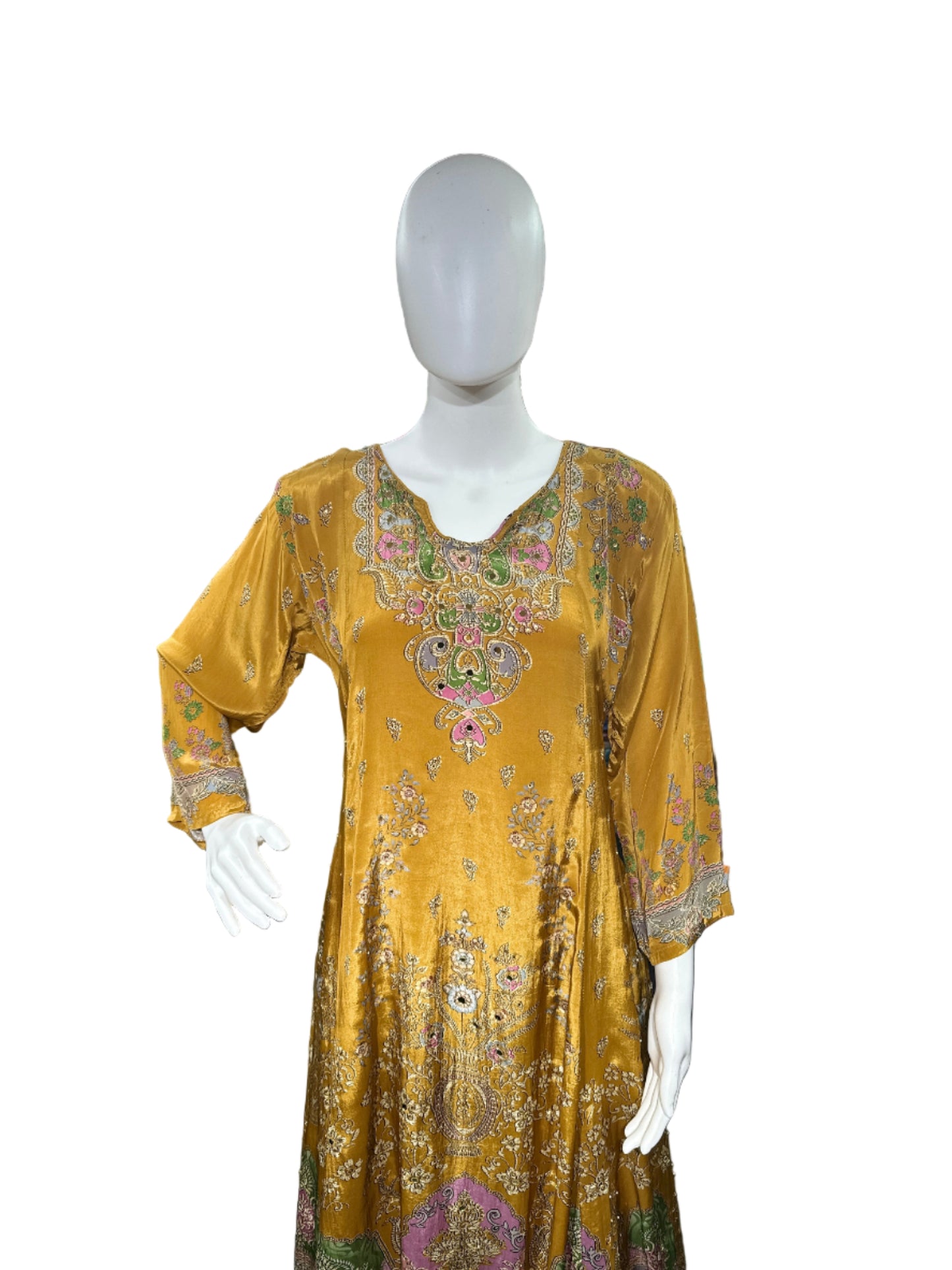 Stylish Crepe 3-Piece Set in Vibrant Mustard