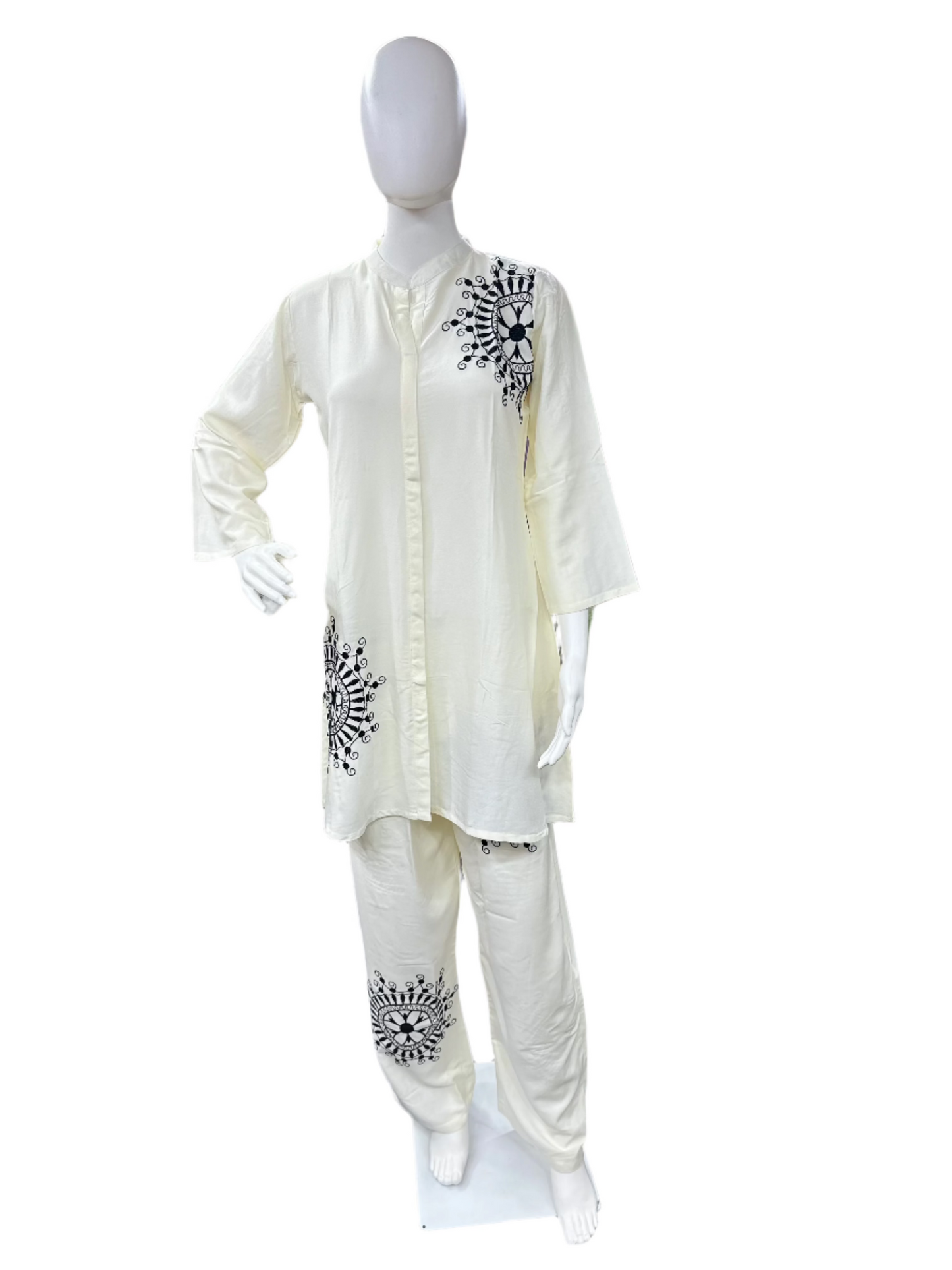Slub Cotton Co-Ord set Off White