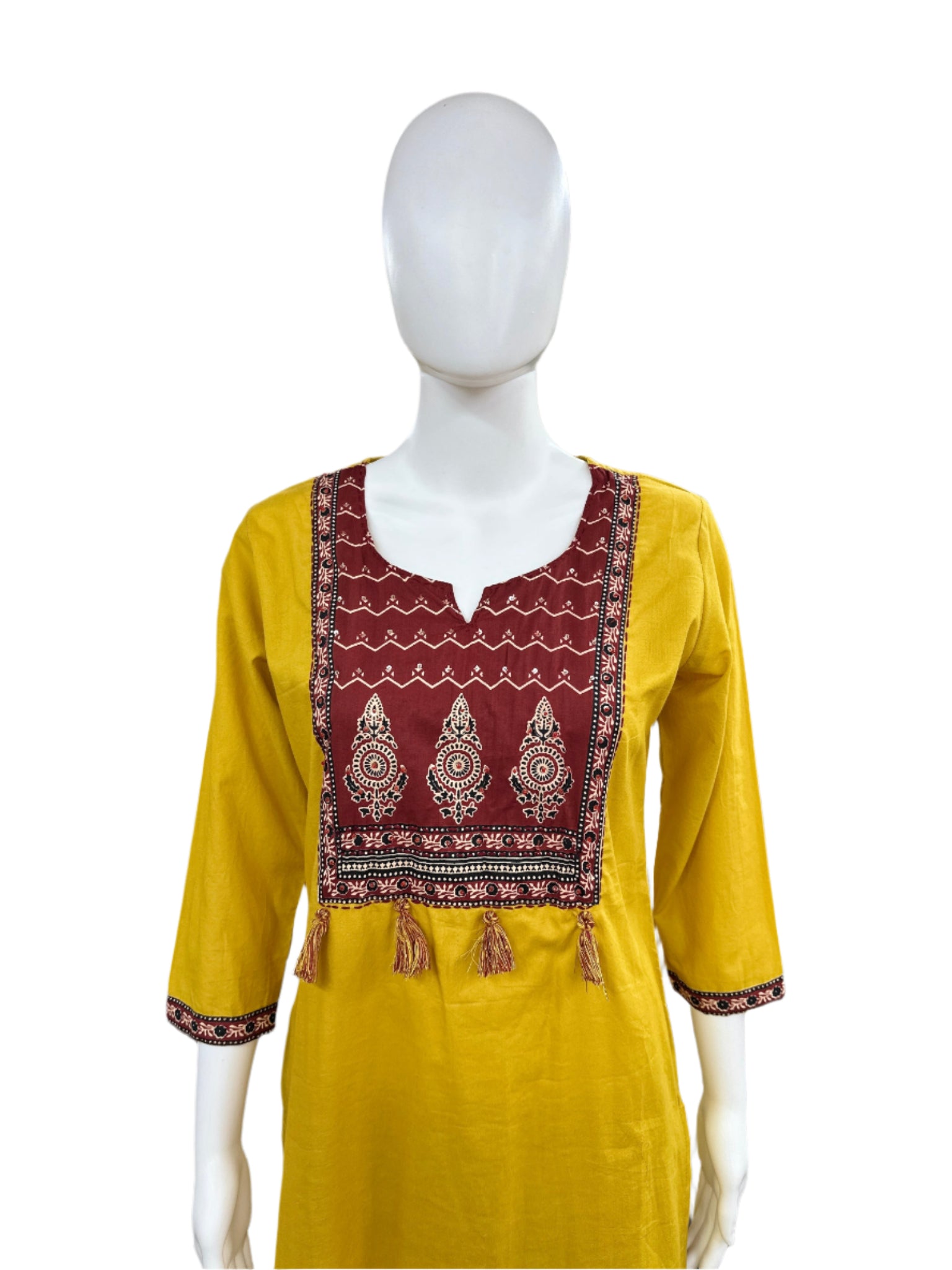 Cotton dress bagru print - Mango
