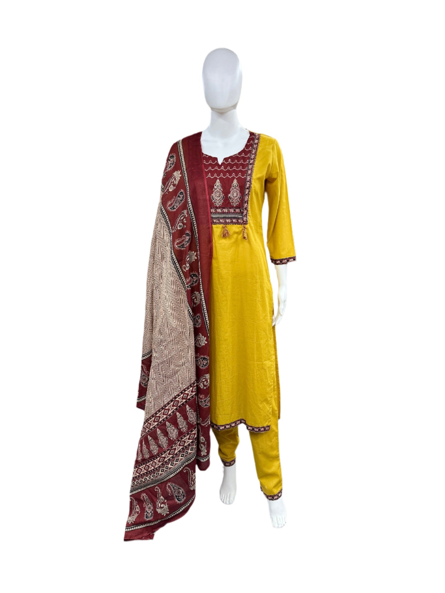 Cotton dress bagru print - Mango