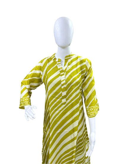 Premium Dola Silk 3-Piece Set - A-line Top with Tassels, Straight Pants & Printed Dupatta - Green & Beige